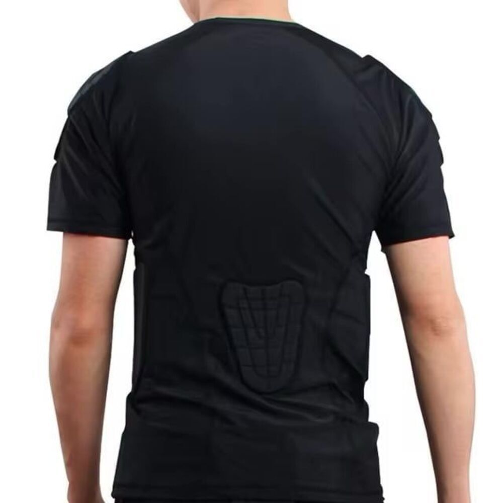 Men T-Shirt Padded Compression Adult M Football Rib Chest Protector Shirt NWOT - Picture 2 of 8